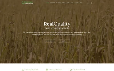 Orgânico - Modelo de site multifuncional de fazenda agrícola