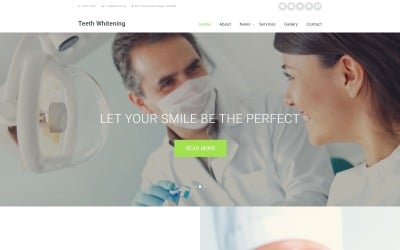 Plantilla web para sitio web de blanqueamiento dental