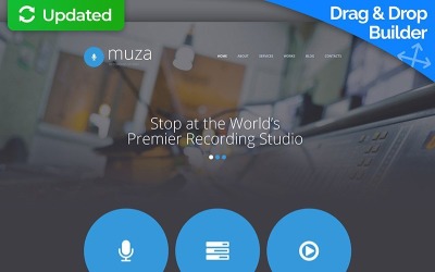 Recording Studio Responsive Moto CMS 3 Template