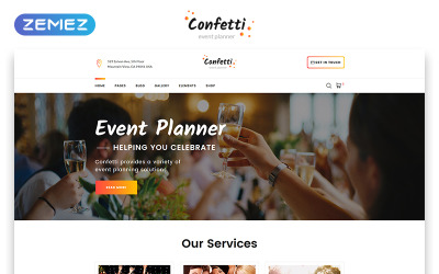 Responsive Confetti - Gifts Store Multipage Elegant HTML Web Sitesi #58586