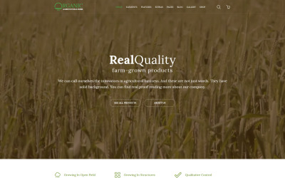Reszponzív Organic - Agriculture Farm Multipurpose Weboldal sablon 58580