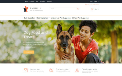 Template Magento Responsive #58510 "Animally"