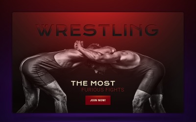 Wrestling Responsive Landing Page Mall