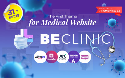 BeClinic — многоцелевая медицинская чистая тема WordPress