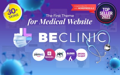 BeClinic - Tema de WordPress de limpieza médica multipropósito