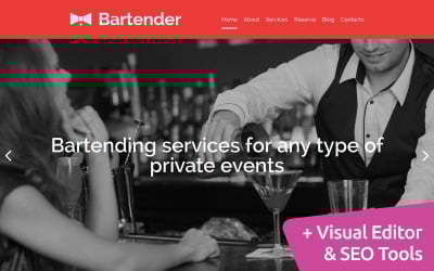 "Catering Services" Responsive Moto CMS 3 Template №58622