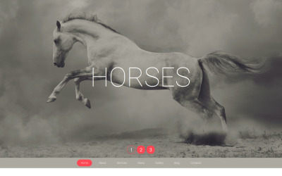 "Horse Moto CMS 3 Template" modèle Moto CMS 3 #58687