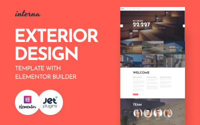 Interna - Шаблон зовнішнього дизайну з WordPress темою Elementor Builder