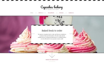 Modello di sito Web Cupcakes Bakery
