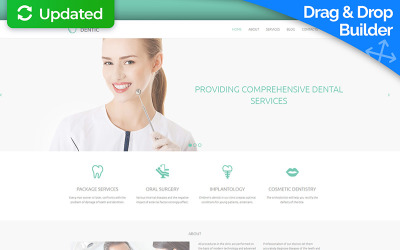 Moto CMS 3 šablona "Dentistry Moto CMS 3 Template" #58620