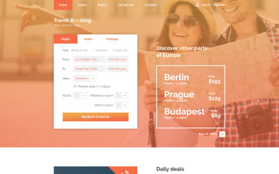 Plantilla de sitio web adaptable para viajes