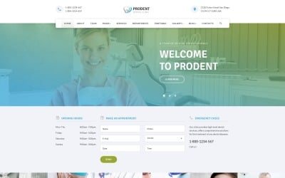 Prodent - Modèle de site Web HTML Bootstrap propre à plusieurs pages de dentisterie