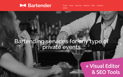 Responsywny szablon Moto CMS 3 Catering Services #58622