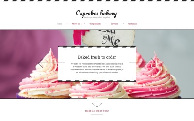 Šablona webových stránek pekárna Cupcakes