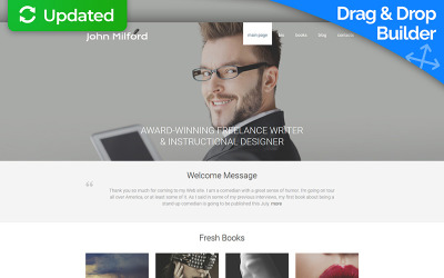 Writer/Author Responsive Moto CMS 3 Template