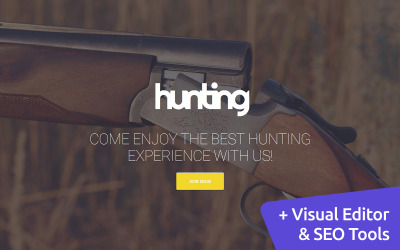 "Hunting Moto CMS 3 Template" Responsive Moto CMS 3 Template №58791
