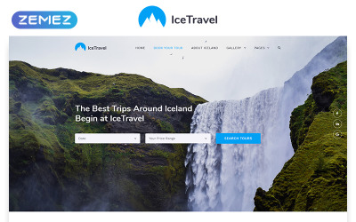 Ice Travel - классический многостраничный HTML5 шаблон веб-сайта туристического агентства