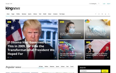 KingNews - Адаптивный шаблон сайта новостного портала