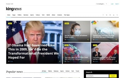 KingNews - Plantilla de sitio web adaptable para el portal de noticias