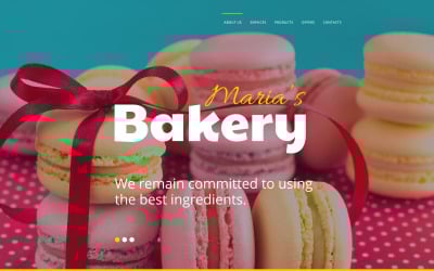 Modèle de site Web de la boulangerie de Maria