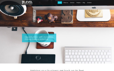 Modelo de site de 7 níveis