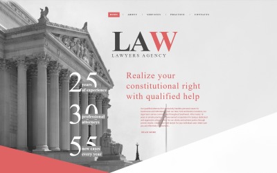 Plantilla de sitio web adaptable para bufetes de abogados