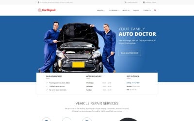 Reparação de automóveis - Modelo de site responsivo de serviço de reparação