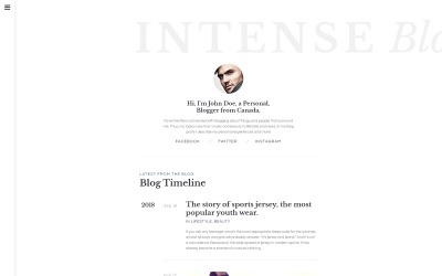 INTENSE Blog Website-sjabloon
