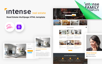 Intense - Emlak HTML5 Web Sitesi Şablonu