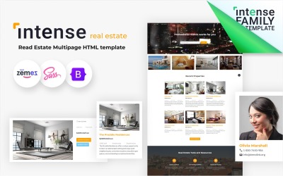 Intense - Шаблон веб -сайту HTML5 для нерухомості