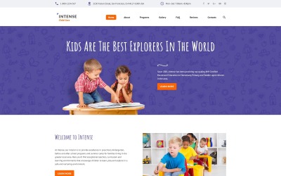 Intensiv barnomsorg webbplats mall