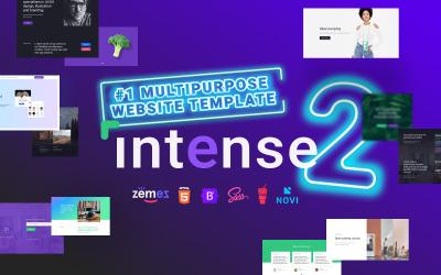 Многоцелевой Intense - шаблон веб-сайта HTML Bootstrap №1