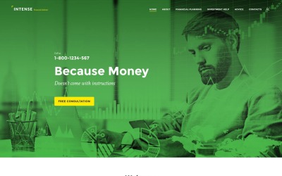 Modèle de site Web de conseiller financier intense