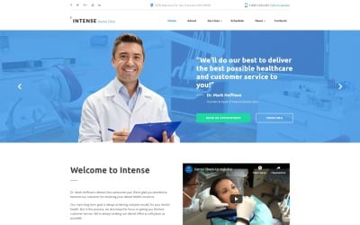 Modello di sito web per clinica odontoiatrica intensa