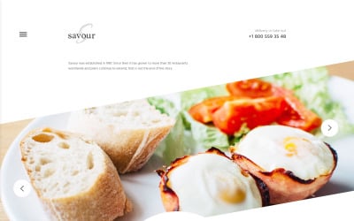Modelo de site responsivo de café e restaurante