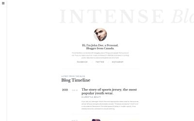 Plantilla de sitio web de blog INTENSE