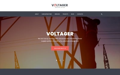 Voltager - Motyw WordPress dotyczący usług elektrycznych i elektryków