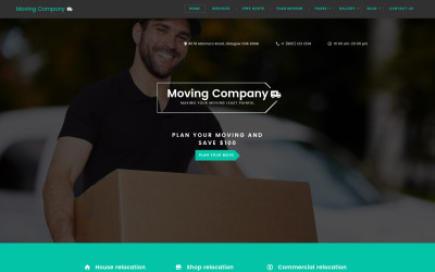 Адаптивный шаблон сайта компании Moving Company