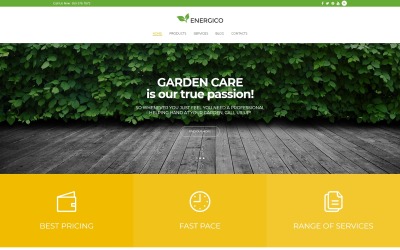 Energico - Responsive WordPress-thema voor landbouw en tuinonderhoud