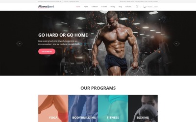 "FitnessSport" 响应式网页模板 #58939