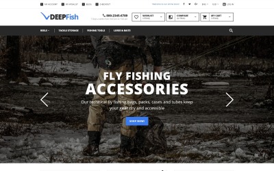Modello Magento Responsive #58934 "DeepFish"