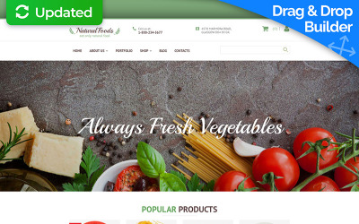 Modello MotoCMS E-commerce Responsive #58994 per Un Sito di Negozio di Alimentari