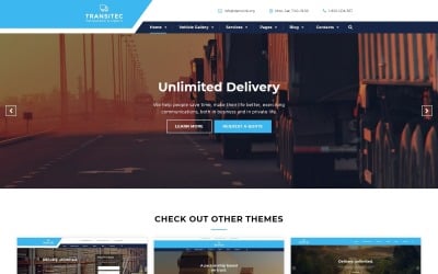 Modelo responsivo para site de empresa de mudanças