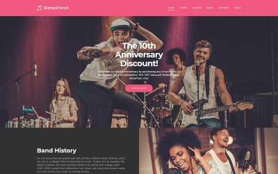 Music Responsive WordPress Theme Tema WordPress №58988