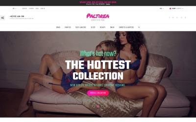 "Paltirea - Lingerie Responsive" - адаптивний PrestaShop шаблон №58929
