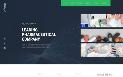 "Pharmacy Co. - Site Médical et Pharmacie" modèle web adaptatif #58933