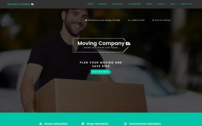 Plantilla de sitio web receptivo para empresas en movimiento