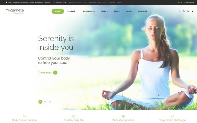 Plantilla Web "Yogameta" #58908