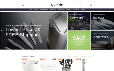Quintix - éttermi kellékek PrestaShop téma