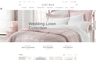 Responsivt Linence - Bed Linen PrestaShop Theme PrestaShop-tema #58978